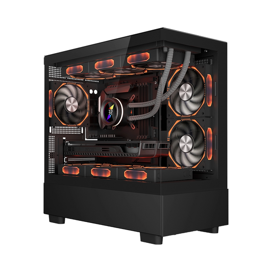 Sistem Desktop PC Gaming BXG-i5F5050 Black Edition | Intel® Core™ i5-14400F | RTX 5050 8GB | 32GB DDR4 | 1TB NVMe | Windows 11 PRO