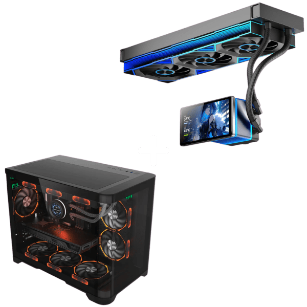 PC Gaming BXGPC Infinity Flow – Intel i7-10700 | AMD Radeon RX 6800 XT 16GB | 32GB RAM | AIO 360mm LCD Rotabil | Carcasă Panoramică
